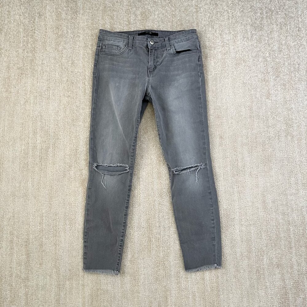 Joe’s Jeans Distressed Mid Rise Skinny Crop Jeans 28